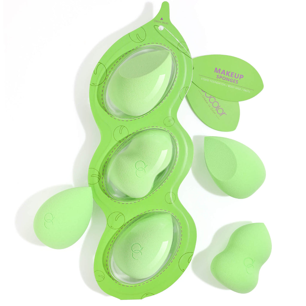 Pea Pod 3pc Makeup Sponge Set – DOCOLOR OFFICIAL