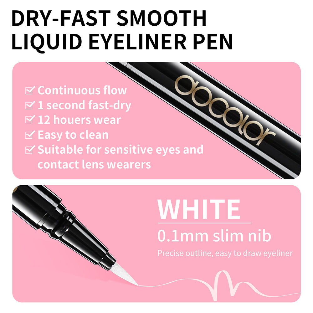 Docolor Dry-Fast Smooth Liquid Eyeliner Pen-White