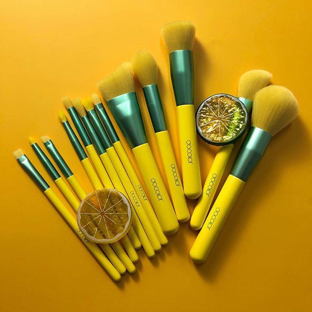 Lemon 13 Piece Makeup Brush Set DOCOLOR OFFICIAL