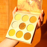 Docolor Eyeshadow palettes Gemstone Gemstone Collection 9 Colors Shadow Palette(MIND)YELLOW series colorful palette glitter eyeshadow best eyeshadow palette popular eyeshadow brand best seller euphoria makeup