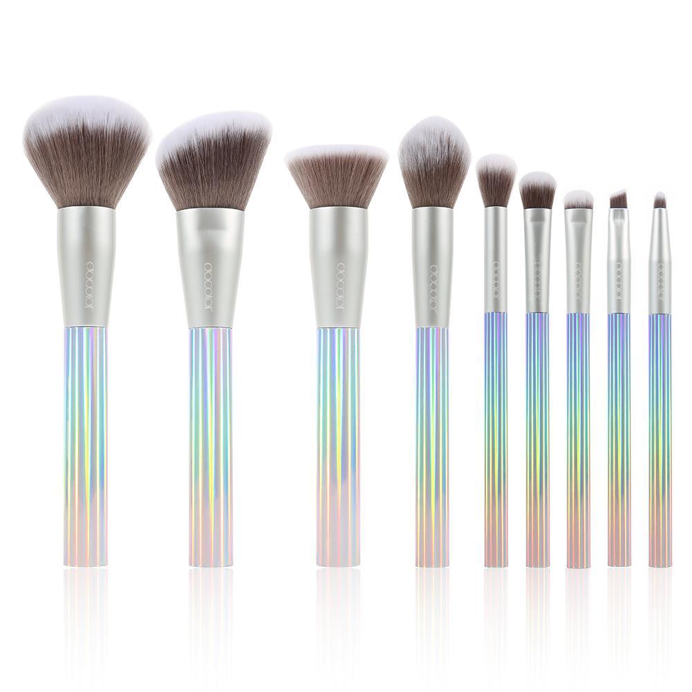 (Only ship to the USA )AURORA 9 Pieces Makeup Brush Set With Bag DOCOLOR OFFICIAL