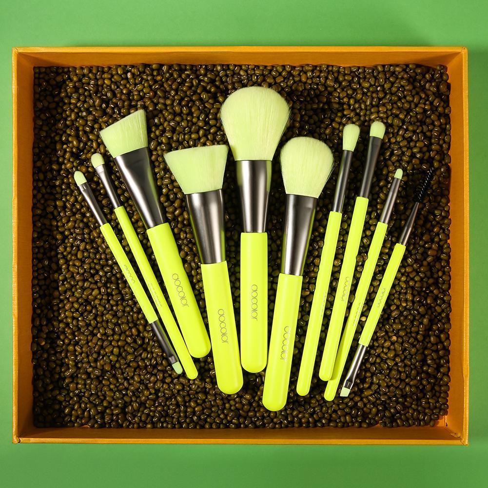 Docolor makeup brushes Neon Hot Pink 18pcs Makeup Brush set 100% vegan and  cruelty-free