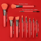 (ONLY ship to USA )Neon Peach - 10 Pieces Synthetic Brush Set DOCOLOR OFFICIAL