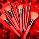 (ONLY ship to USA )Neon Peach - 10 Pieces Synthetic Brush Set DOCOLOR OFFICIAL