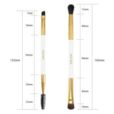 Professional Eyebrow Brush With Eyebrow Comb - White DOCOLOR OFFICIAL