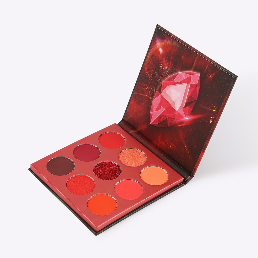 Docolor Cosmetics - Eyeshadow palettes - Gemstone Collection 9 Colors Shadow Palette(REALITY)RED series - colorful palette glitter eyeshadow best eyeshadow palette popular eyeshadow brand best seller