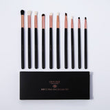 Rose Gold 10 piece Eye Makeup Brush Set DOCOLOR OFFICIAL