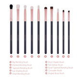 Rose Gold 10 piece Eye Makeup Brush Set DOCOLOR OFFICIAL