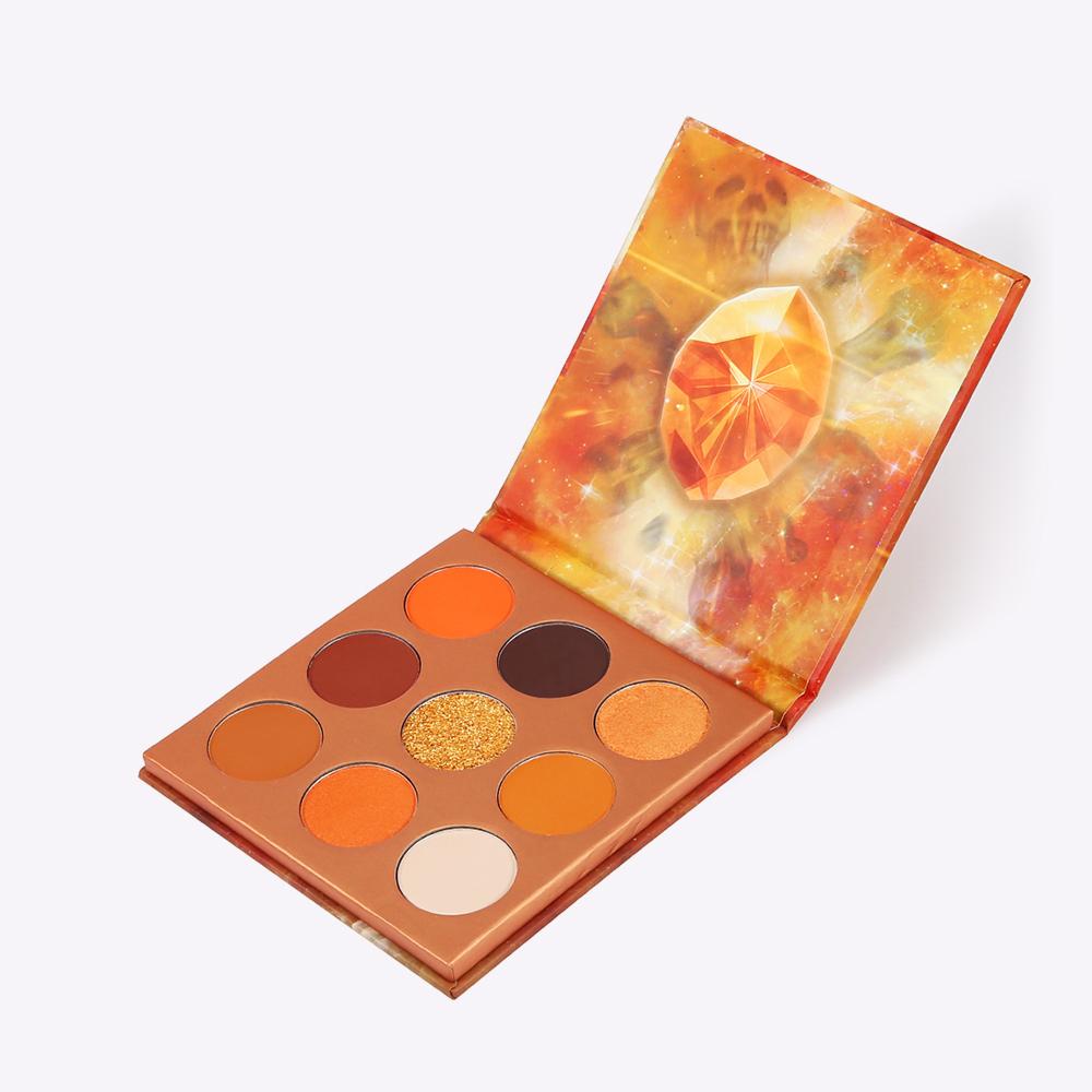 Docolor Cosmetics - Eyeshadow palettes - Gemstone Collection 9 Colors Shadow Palette(SOUL)ORANGE series - colorful palette glitter eyeshadow best eyeshadow palette popular eyeshadow brand best seller
