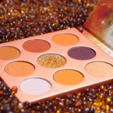 Docolor Cosmetics - Eyeshadow palettes - Gemstone Collection 9 Colors Shadow Palette(SOUL)ORANGE series - colorful palette glitter eyeshadow best eyeshadow palette popular eyeshadow brand best seller