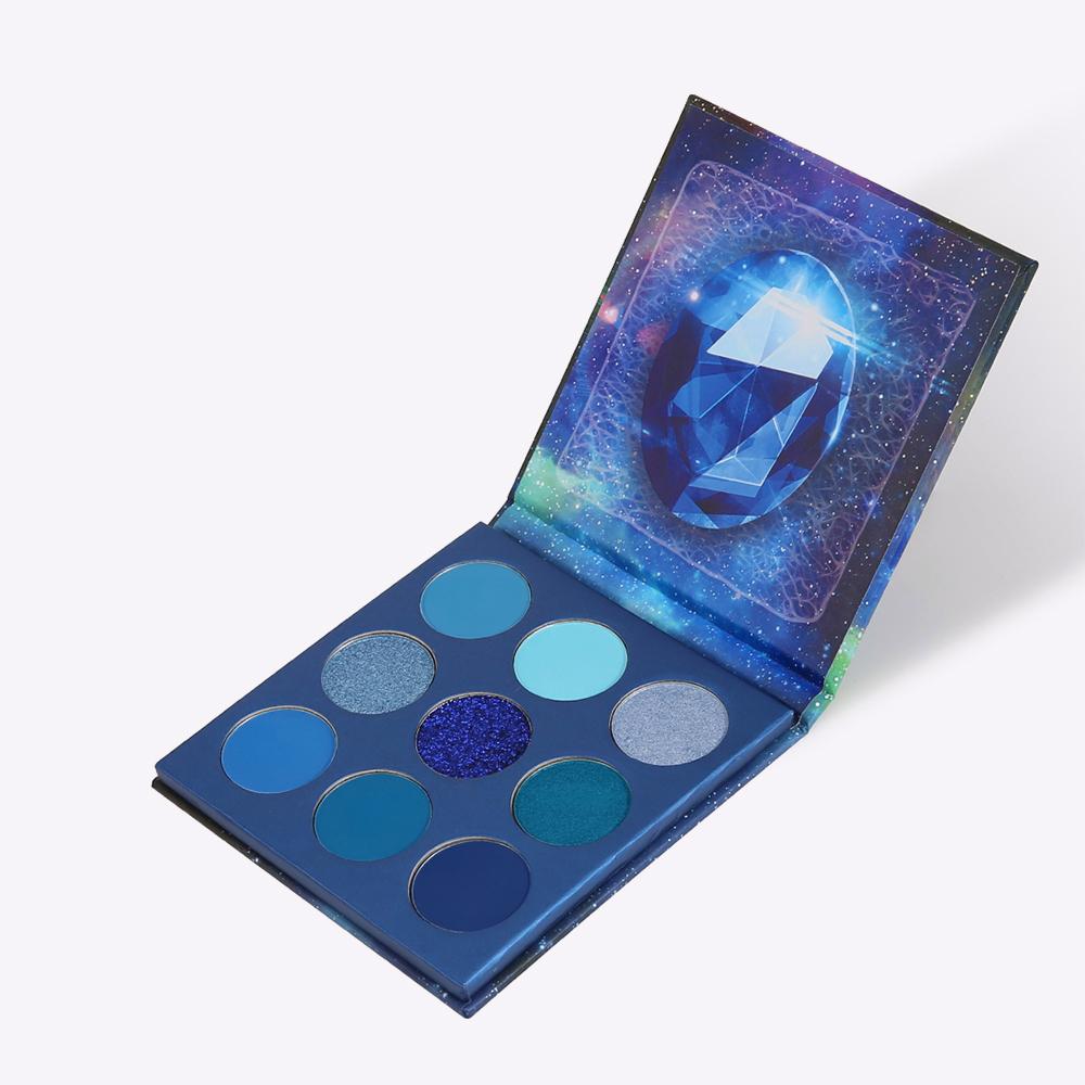 Docolor Cosmetics - Eyeshadow palettes - Gemstone Collection 9 Colors Shadow Palette(SPACE)BLUE series - colorful palette glitter eyeshadow best eyeshadow palette popular eyeshadow brand best seller