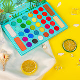 Docolor Eyeshadow palette Tropical 34 Color Eye Shadow Palette colorful eyeshadow glitter eyeshadow best eyeshadow palette Instagram eyeshadow euphoria makeup